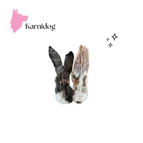 Oreilles de lapin avec poils (100g - 10 pièces)